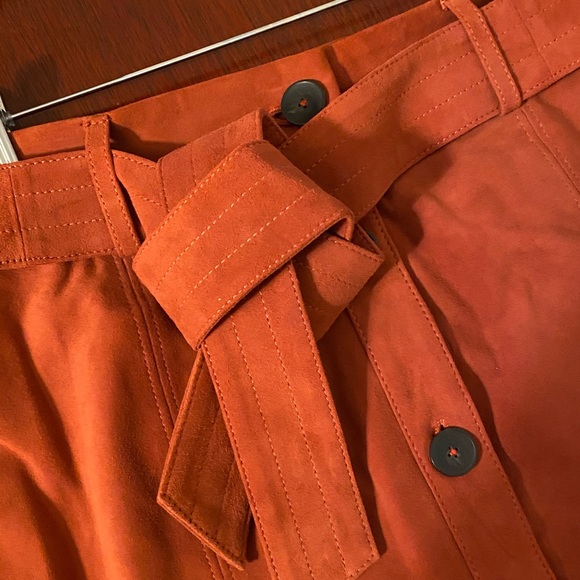 Joie Neida Leather Skirt in Desert Spice - Picture 4 of 8